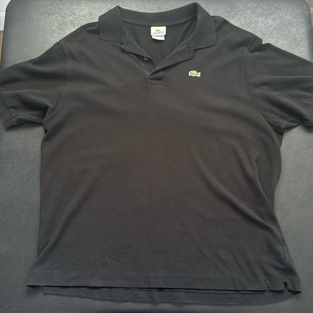 Lacoste XL Size 8 Black Polo Shirt